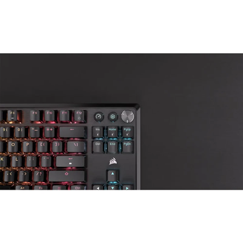 Clavier de jeu mécanique sans pavé numérique rétroéclairé sans fil à touches mécaniques linéaires Red K70 CORE de Corsair - Noir - Exclusivité Best Buy