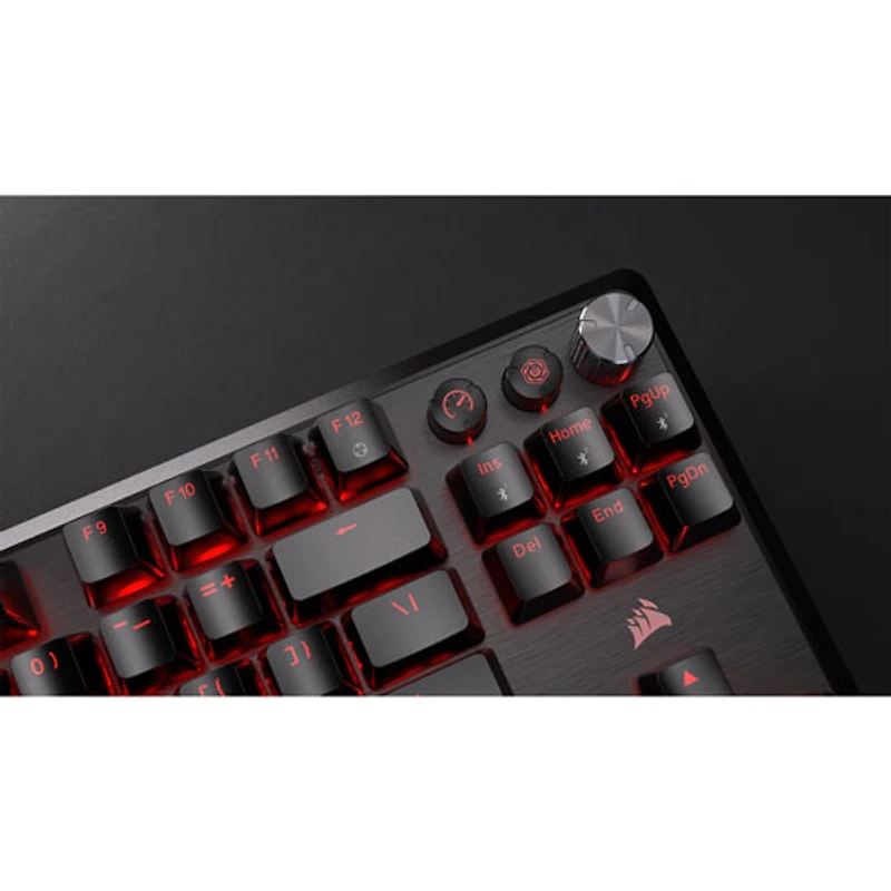 Clavier de jeu mécanique sans pavé numérique rétroéclairé sans fil à touches mécaniques linéaires Red K70 CORE de Corsair - Noir - Exclusivité Best Buy