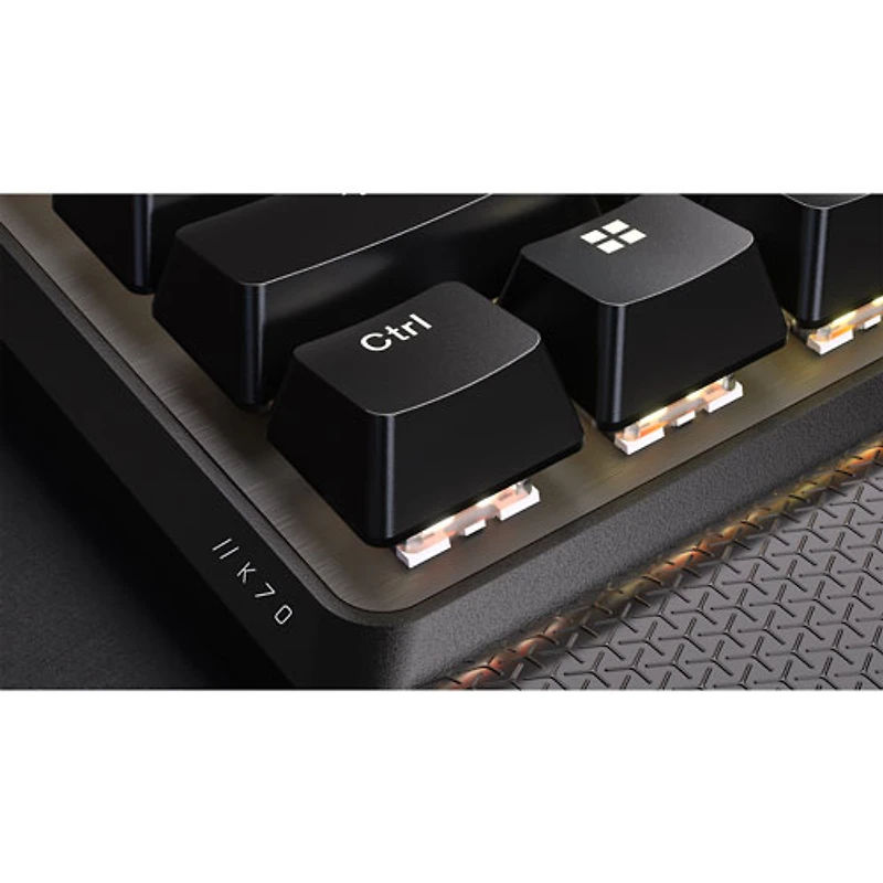Clavier de jeu mécanique sans pavé numérique rétroéclairé sans fil à touches mécaniques linéaires Red K70 CORE de Corsair - Noir - Exclusivité Best Buy