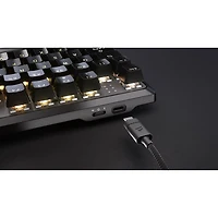 Clavier de jeu mécanique sans pavé numérique rétroéclairé sans fil à touches mécaniques linéaires Red K70 CORE de Corsair - Noir - Exclusivité Best Buy
