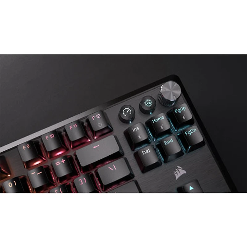 Clavier de jeu mécanique sans pavé numérique rétroéclairé sans fil à touches mécaniques linéaires Red K70 CORE de Corsair - Noir - Exclusivité Best Buy