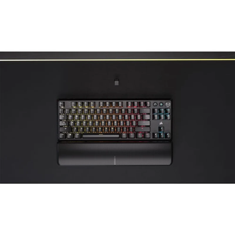 Clavier de jeu mécanique sans pavé numérique rétroéclairé sans fil à touches mécaniques linéaires Red K70 CORE de Corsair - Noir - Exclusivité Best Buy
