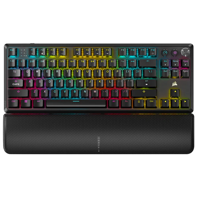 Clavier de jeu mécanique sans pavé numérique rétroéclairé sans fil à touches mécaniques linéaires Red K70 CORE de Corsair - Noir - Exclusivité Best Buy