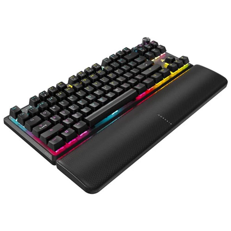 Clavier de jeu mécanique sans pavé numérique rétroéclairé sans fil à touches mécaniques linéaires Red K70 CORE de Corsair - Noir - Exclusivité Best Buy