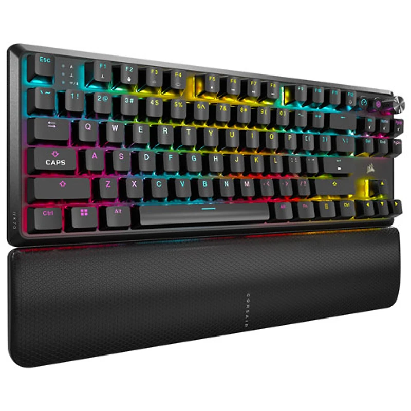 Clavier de jeu mécanique sans pavé numérique rétroéclairé sans fil à touches mécaniques linéaires Red K70 CORE de Corsair - Noir - Exclusivité Best Buy