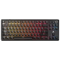 Clavier de jeu mécanique sans pavé numérique rétroéclairé sans fil à touches mécaniques linéaires Red K70 CORE de Corsair - Noir - Exclusivité Best Buy