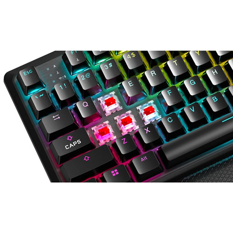 Clavier de jeu mécanique sans pavé numérique rétroéclairé sans fil à touches mécaniques linéaires Red K70 CORE de Corsair - Noir - Exclusivité Best Buy