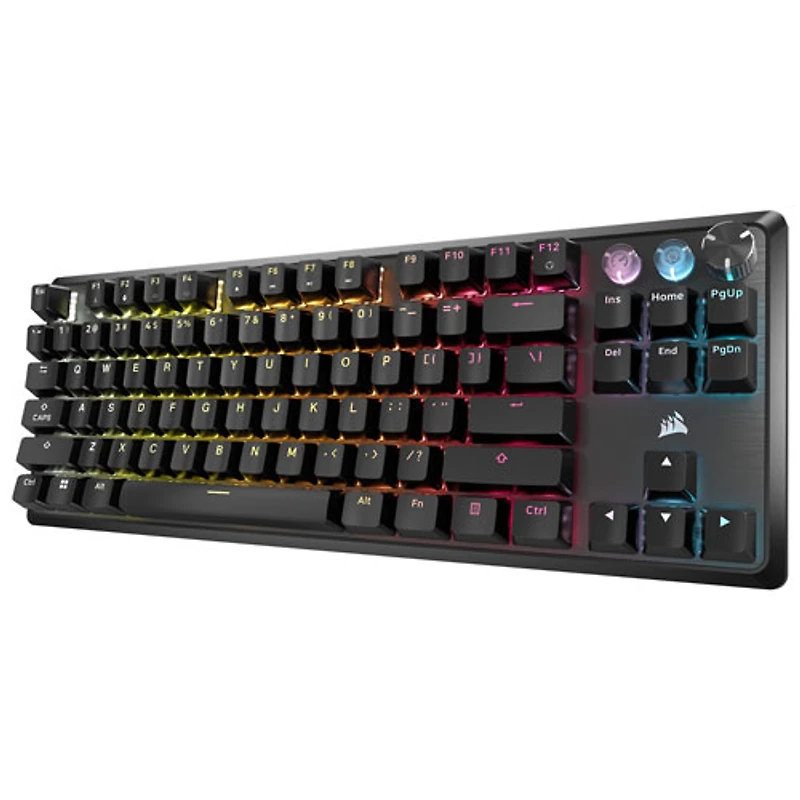 Clavier de jeu sans pavé numérique avec fil rétroéclairé à commutateurs magnétiques linéaires K70 Pro de Corsair - Noir