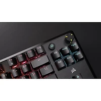Clavier de jeu sans pavé numérique avec fil rétroéclairé à commutateurs mécaniques linéaires Red K70 CORE de Corsair - Noir