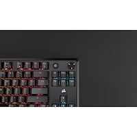 Clavier de jeu sans pavé numérique avec fil rétroéclairé à commutateurs mécaniques linéaires Red K70 CORE de Corsair - Noir