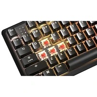 Clavier de jeu sans pavé numérique avec fil rétroéclairé à commutateurs mécaniques linéaires Red K70 CORE de Corsair - Noir