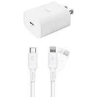 Trousse de chargement Essential de 20 W de LOGiiX (LGX-13535) - Blanc