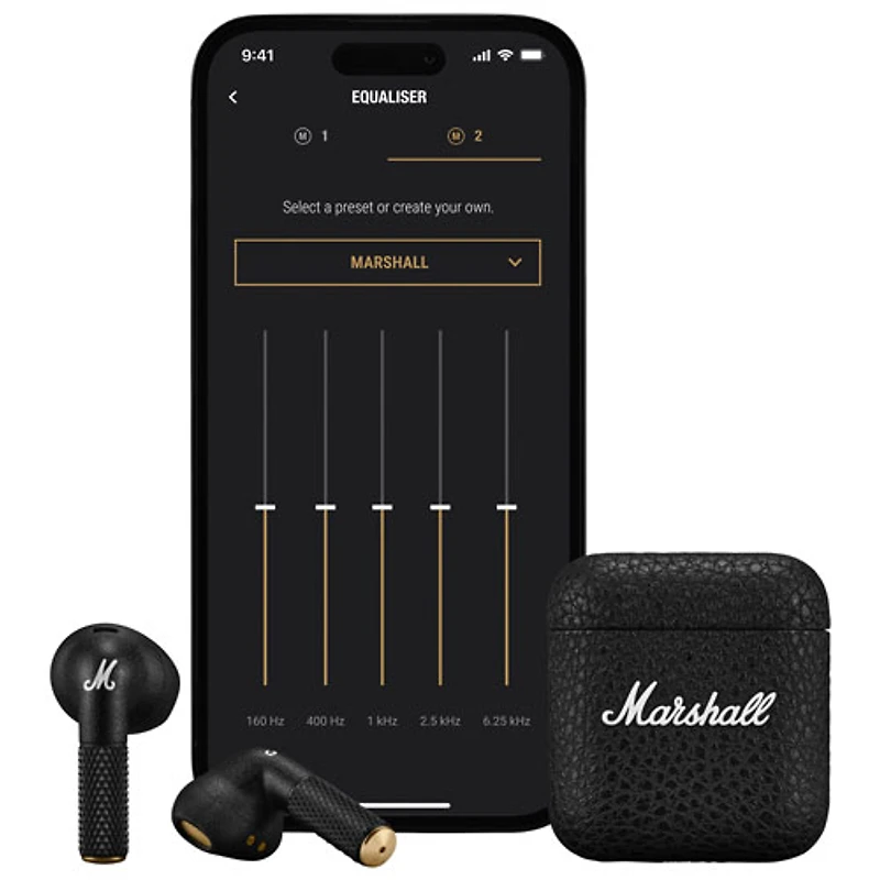 Écouteurs boutons 100 % sans fil Minor IV de Marshall - Noir