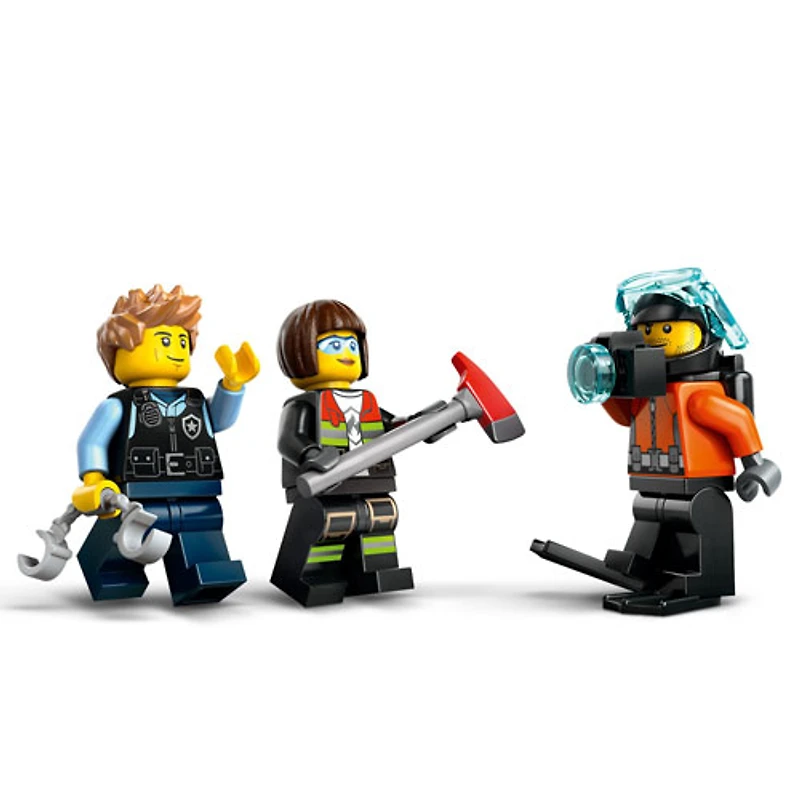 LEGO City : Ensemble hélicoptère, camion de pompiers et sous-marin - 874 pièces (60462)
