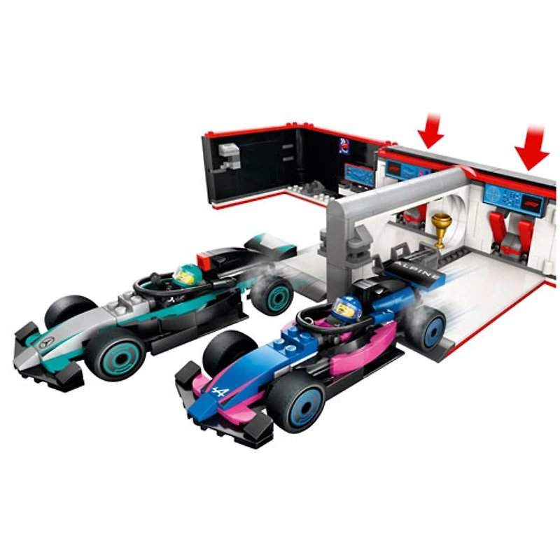 LEGO City : Le garage de F1 et les voitures Mercedes-AMG et Alpine - 678 pièces (60444)