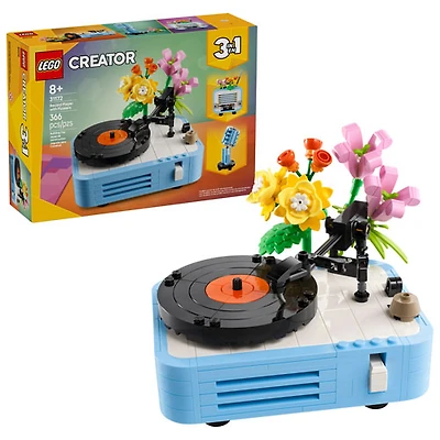 LEGO Creator 3-en-1 : Le tourne-disque avec des fleurs - 366 pièces (31172)