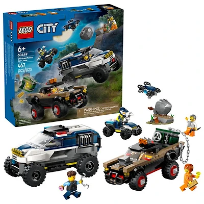 LEGO City : La poursuite en voiture de police tout-terrain - 467 pièces (60449)