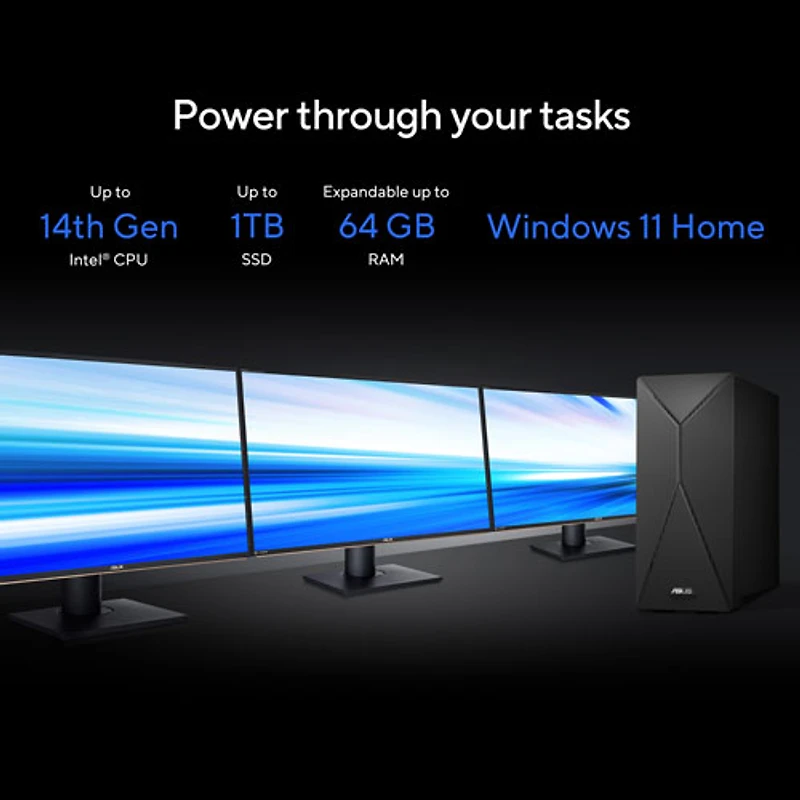 Ordinateur de bureau S501 d'ASUS (Core i5-14400 d'Intel/RAM 16 Go/SSD 1 To/RTX 3050)