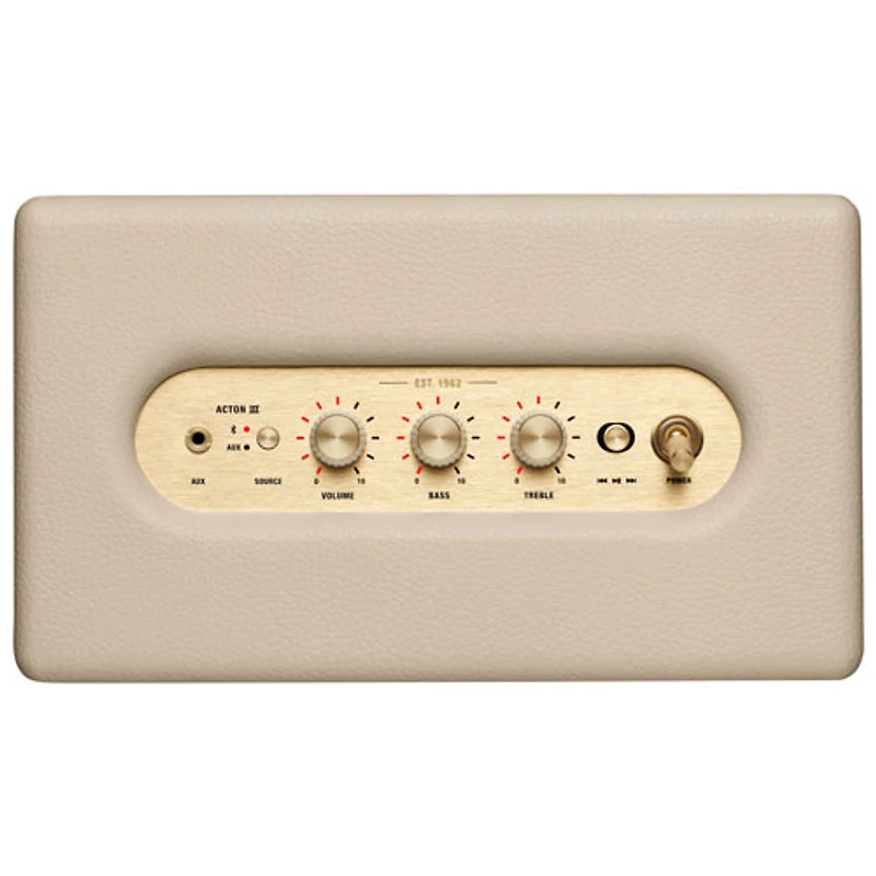 Haut-parleur Bluetooth sans fil Acton III de Marshall - Crème