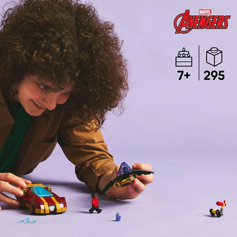 LEGO Marvel : La voiture d'Iron Man et Black Panther contre Hulk rouge - 295 pièces (76310)