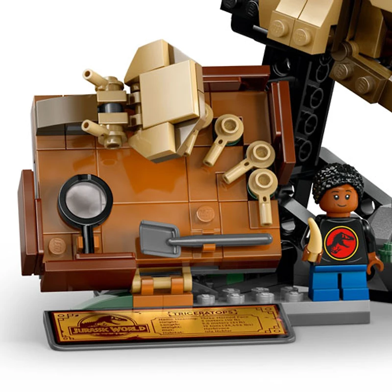 LEGO Jurassic World : Les fossiles de dinosaures : Le crâne de tricératops - 468 pièces (76969)