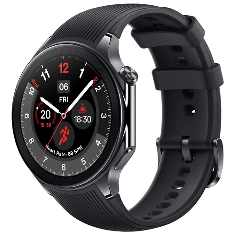 Montre intelligente de 47 mm OnePlus Watch 2 - Noir radiant - Partenaire de détail exclusif