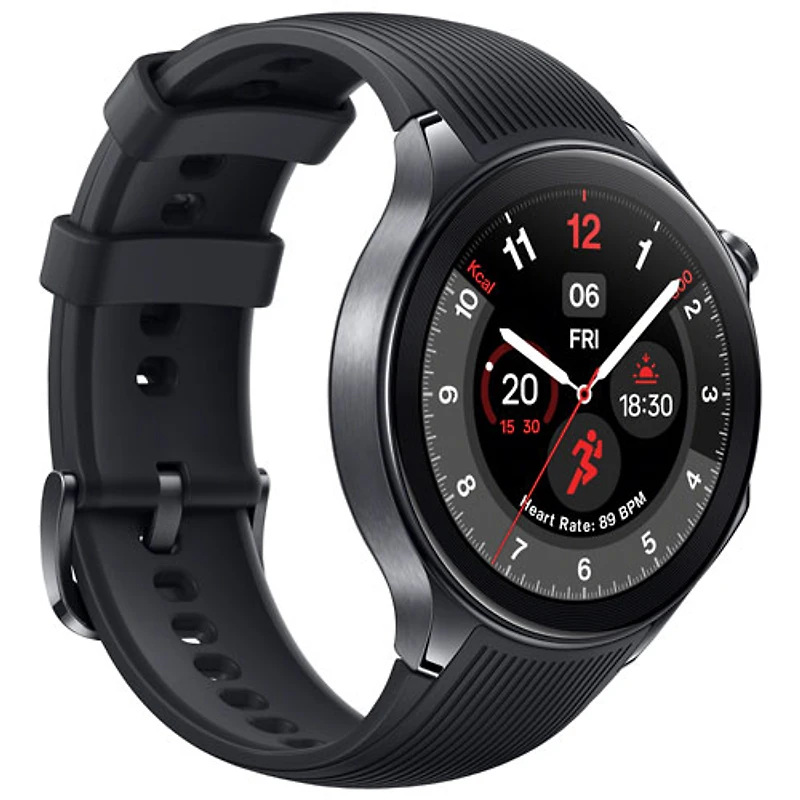 Montre intelligente de 47 mm OnePlus Watch 2 - Noir radiant - Partenaire de détail exclusif