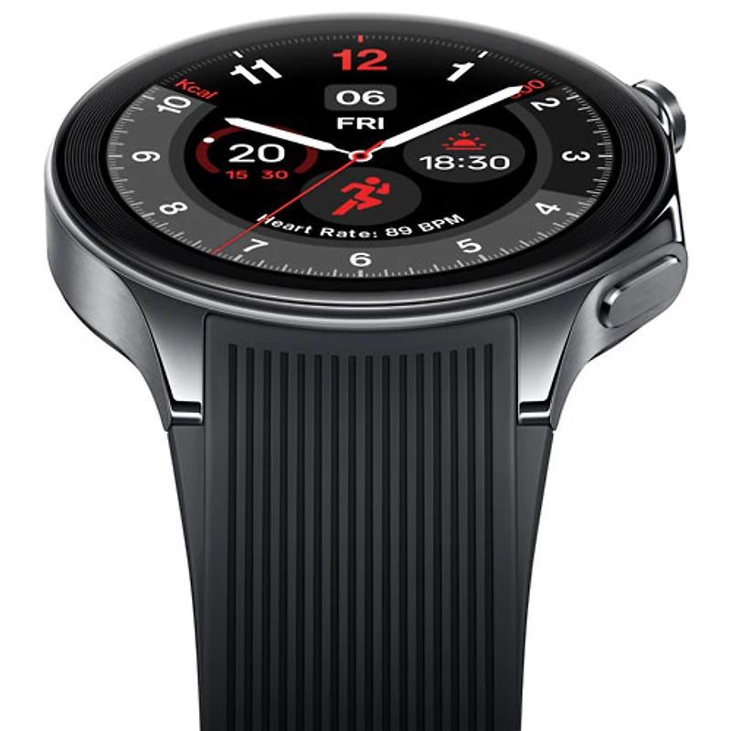 Montre intelligente de 47 mm OnePlus Watch 2 - Noir radiant - Partenaire de détail exclusif
