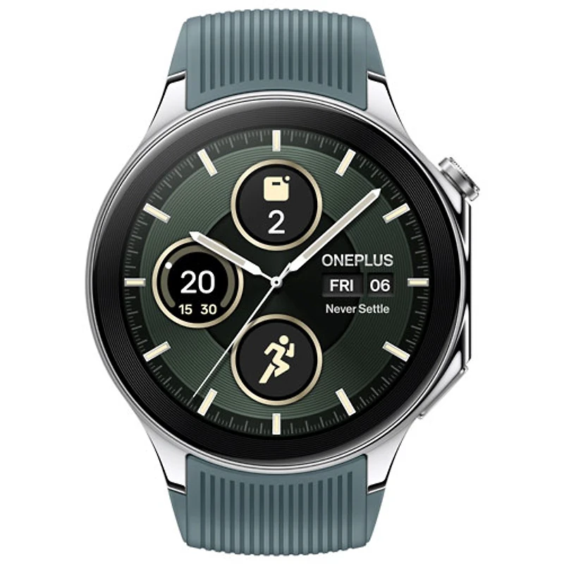 Montre intelligente de 47 mm OnePlus Watch 2 - Acier radiant - Partenaire de détail exclusif