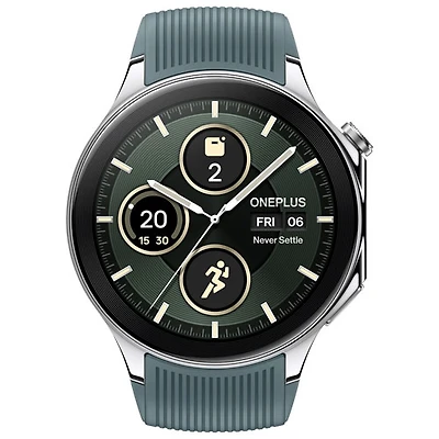 Montre intelligente de 47 mm OnePlus Watch 2 - Acier radiant - Partenaire de détail exclusif