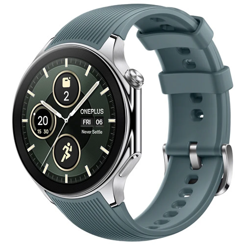 Montre intelligente de 47 mm OnePlus Watch 2 - Acier radiant - Partenaire de détail exclusif