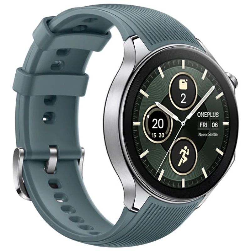 Montre intelligente de 47 mm OnePlus Watch 2 - Acier radiant - Partenaire de détail exclusif
