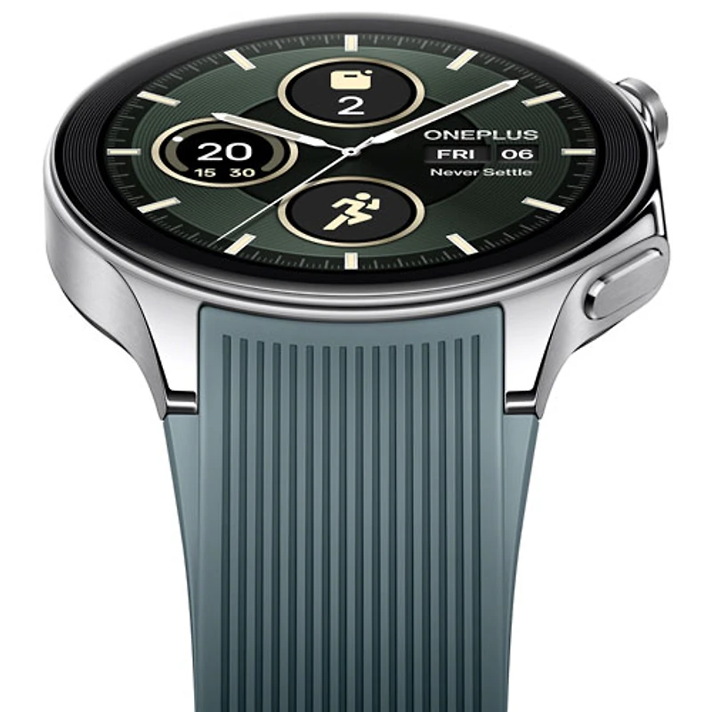Montre intelligente de 47 mm OnePlus Watch 2 - Acier radiant - Partenaire de détail exclusif