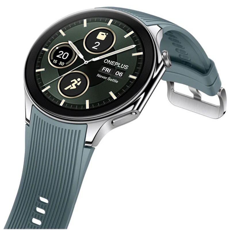 Montre intelligente de 47 mm OnePlus Watch 2 - Acier radiant - Partenaire de détail exclusif