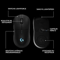 Logitech G PRO 2 LIGHTSPEED 44000 DPI Wireless Optical Gaming Mouse - Black