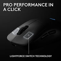 Logitech G PRO 2 LIGHTSPEED 44000 DPI Wireless Optical Gaming Mouse - Black