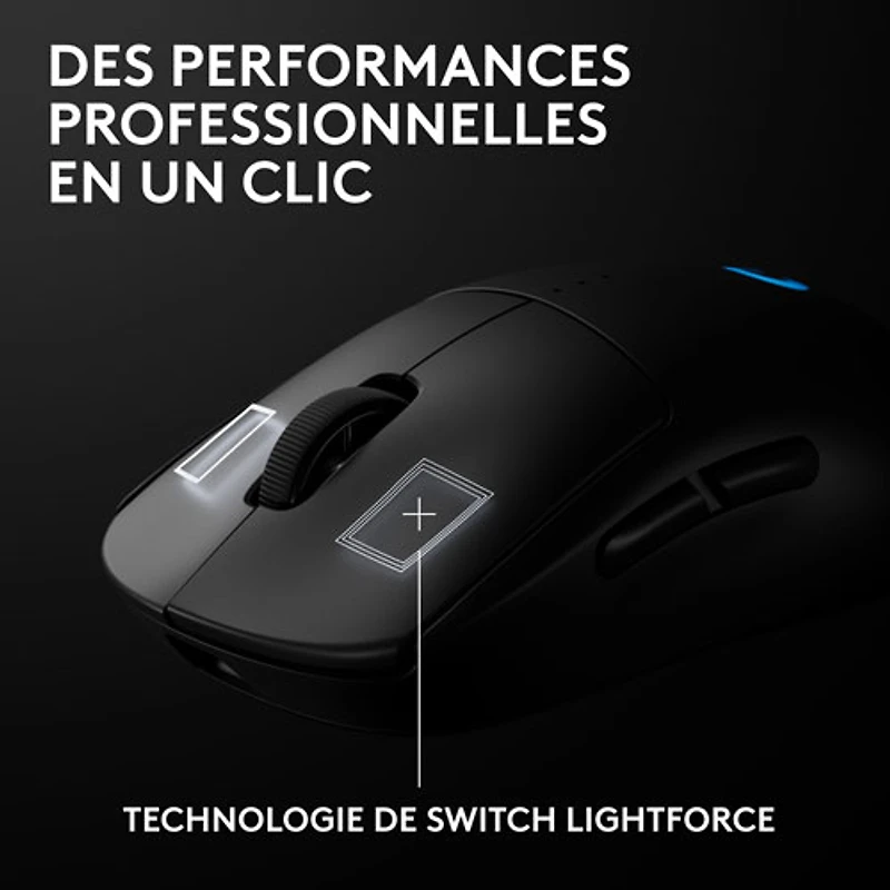 Logitech G PRO 2 LIGHTSPEED 44000 DPI Wireless Optical Gaming Mouse - Black