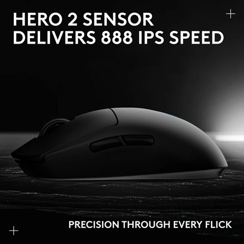 Logitech G PRO 2 LIGHTSPEED 44000 DPI Wireless Optical Gaming Mouse - Black
