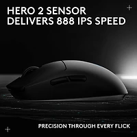 Logitech G PRO 2 LIGHTSPEED 44000 DPI Wireless Optical Gaming Mouse - Black
