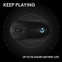 Logitech G PRO 2 LIGHTSPEED 44000 DPI Wireless Optical Gaming Mouse - Black