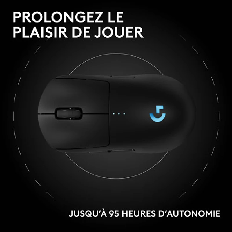Logitech G PRO 2 LIGHTSPEED 44000 DPI Wireless Optical Gaming Mouse - Black