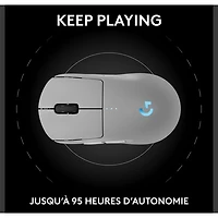 Souris de jeu optique sans fil de 44000 ppp PRO 2 LIGHTSPEED de Logitech G - Blanc