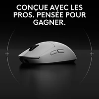 Souris de jeu optique sans fil de 44000 ppp PRO 2 LIGHTSPEED de Logitech G - Blanc