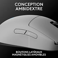 Souris de jeu optique sans fil de 44000 ppp PRO 2 LIGHTSPEED de Logitech G - Blanc