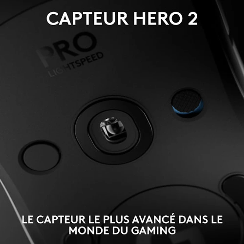 Souris de jeu optique sans fil de 44000 ppp PRO 2 LIGHTSPEED de Logitech G - Blanc