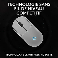 Souris de jeu optique sans fil de 44000 ppp PRO 2 LIGHTSPEED de Logitech G - Blanc
