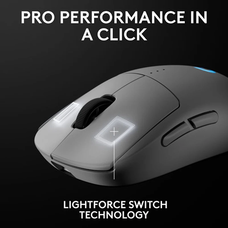 Souris de jeu optique sans fil de 44000 ppp PRO 2 LIGHTSPEED de Logitech G - Blanc