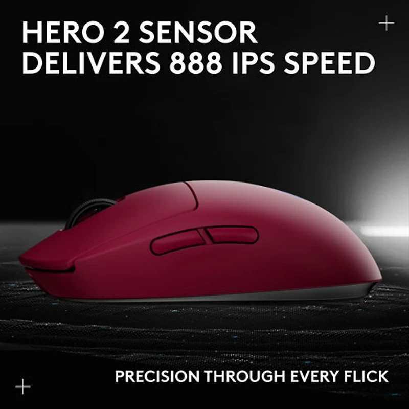 Souris de jeu optique sans fil de 44000 ppp PRO 2 LIGHTSPEED de Logitech G - Magenta