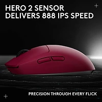 Souris de jeu optique sans fil de 44000 ppp PRO 2 LIGHTSPEED de Logitech G - Magenta