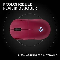Souris de jeu optique sans fil de 44000 ppp PRO 2 LIGHTSPEED de Logitech G - Magenta
